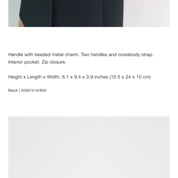 BNWT Zara double handle city bag - Picture 5 of 6